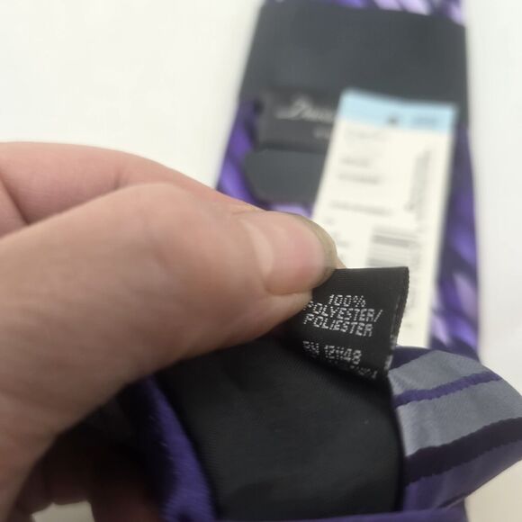 David Taylor Collection Necktie Purple Striped Dressy Formal Tie 60" NEW - Picture 6 of 9